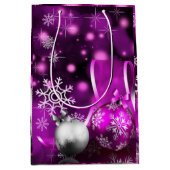 Verbluffende Paarse kersttone met gemiddelde cadea Medium Cadeauzakje (Voorkant)