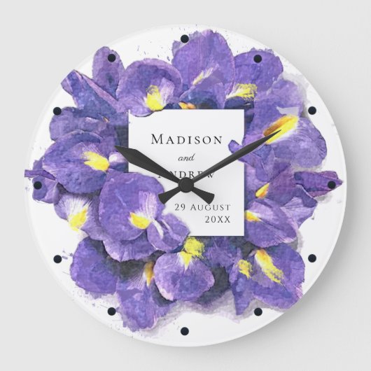 Verbluffende Paarse Waterverf van Irisa's Grote Klok (Voorkant)