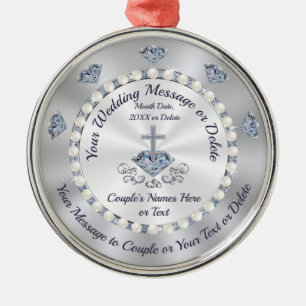 Verbluffende persoonlijke, Christelijke huwelijksn Metalen Ornament