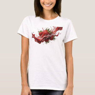 Verbluffende Rode Abstracte Aardbeien Custom Creat T-shirt