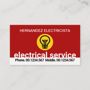 Verbluffende Rode Lagen Elektrische Werken #Zazzle Visitekaartje