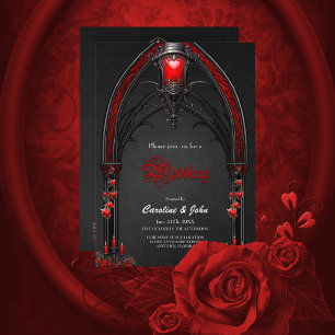 Verbluffende rode rozen en poortontwerp kaart