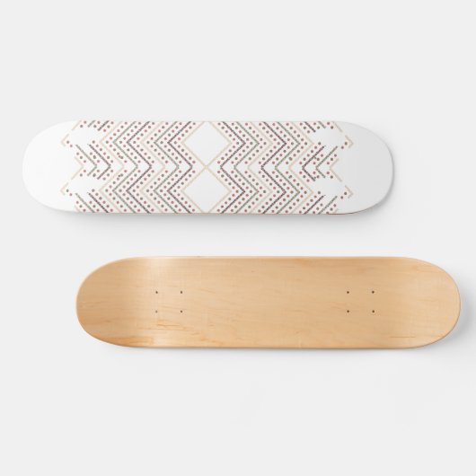 Verbluffende rode Stippen op een witte achtergrond Skateboard (Horizontaal)