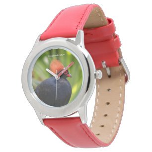 Verbluffende Rol-Roul Crested Wood Partridge Bird Horloge