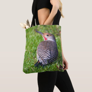 Verbluffende Rood-Shafted Northern Flicker op het Draagtas