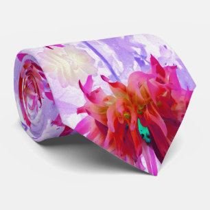 Verbluffende roze Cactus Dahlia Stropdas