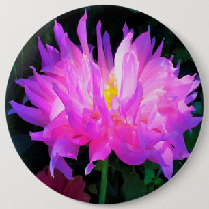 Verbluffende roze en Paarse Cactus Dahlia Ronde Button 6,0 Cm