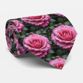 Verbluffende Roze Rozen Formele Das (Opgerold)
