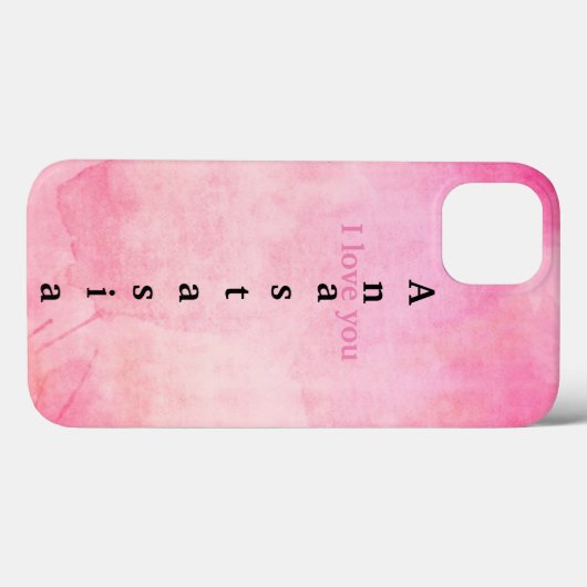 Verbluffende roze Waterverf Case-Mate iPhone Case (Achterkant (horizontaal))