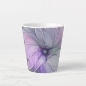Verbluffende schoonheid Moderne Abstracte fractale Latte Mok (Voorkant)