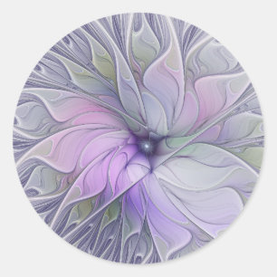 Verbluffende schoonheid Moderne Abstracte fractale Ronde Sticker
