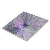 Verbluffende schoonheid Moderne Abstracte fractale Tegeltje (Zijkant)