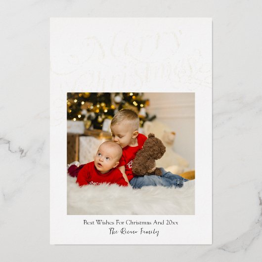 Verbluffende Scroll Font Merry Christmas Sjabloon (Voorkant)