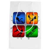 Verbluffende Scuba die stedelijke stijl duikt Medium Cadeauzakje (Achterkant)