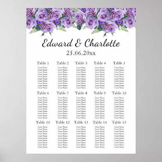 Verbluffende serie van bloemenbruiloft poster (Voorkant)