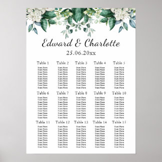 Verbluffende serie van bloemenbruiloft poster