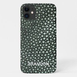 Verbluffende Skin Green Print Name Persoonlijk iPhone 11 Hoesje