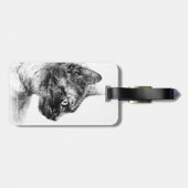 Verbluffende Stella de grijze kat schets Bagagelabel (Achterkant horizontaal)