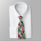 Verbluffende Stropdas met Exotic Leaves Pattern (Gebonden)