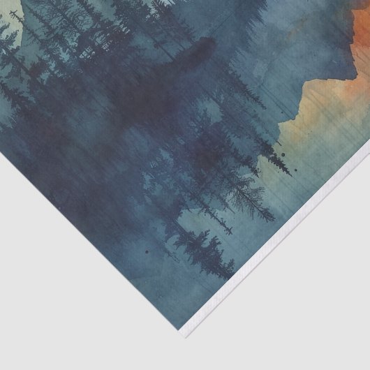 Verbluffende Sunset aquarel schilderij Tissuepapier (Detail)