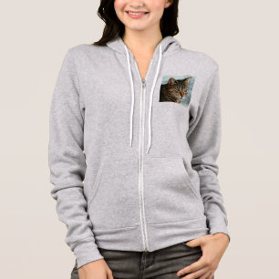 Verbluffende tabby Cat Close Artistic Portrait Hoodie