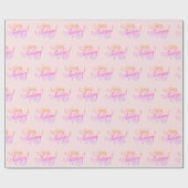 Verbluffende tekst op roze cadeaupapier (Vlak)