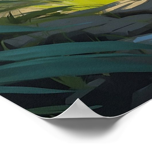 Verbluffende tijger die in het Oerwoud het Schilde Poster (Hoek)