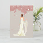 Verbluffende uitnodiging voor een bridal (Staand voorkant)