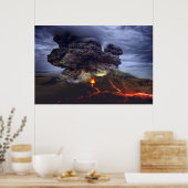 Verbluffende vulkaanuitbarsting poster (Keuken)