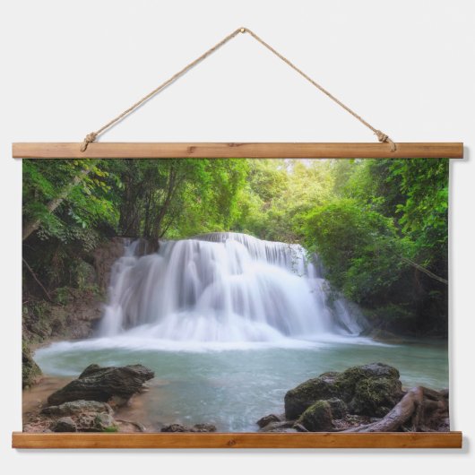 Verbluffende waterval in tropisch regenwoud hangend wandkleed (Voorkant 2)