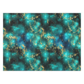 Verbluffende Waterverf Groene en goudmarmer Melkwe Tafelkleed (Voorkant (Horizontaal))