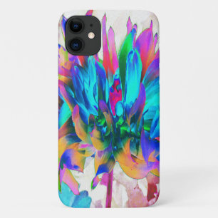 Verbluffende Waterverf regenboog Cactus Dahlia iPhone 11 Hoesje