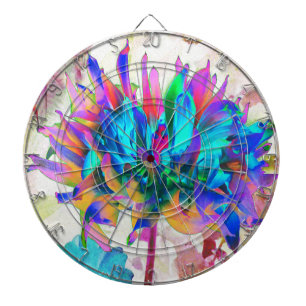 Verbluffende Waterverf regenboog Cactus Dahlia Dartbord