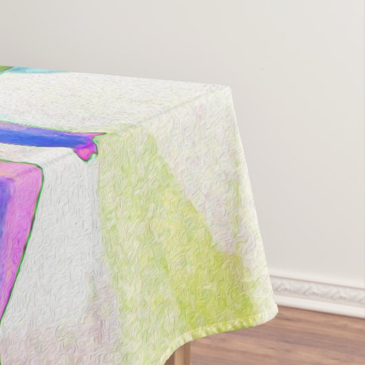 Verbluffende Waterverf regenboog Cactus Dahlia Tafelkleed (Voorbeeld)