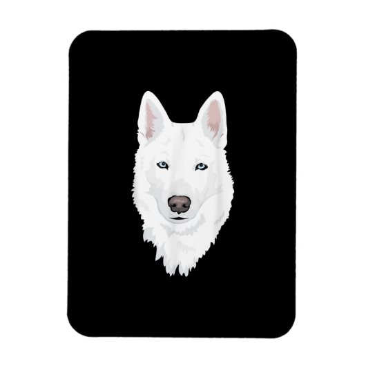 Verbluffende witte Siberiër Husky - zoete witte sn Magneet (Verticaal)