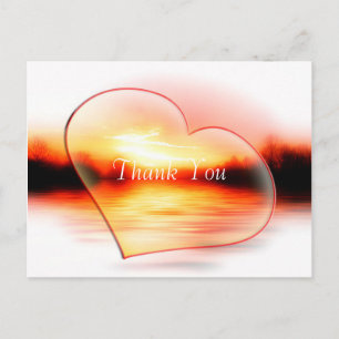 Verbluffende zonsondergang voeg je foto toe Dank j Briefkaart