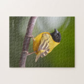 Verbluffende zwarte weerbaarder legpuzzel (Horizontaal)