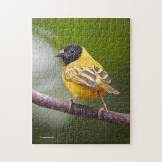 Verbluffende zwarte weerbaarder legpuzzel (Verticaal)