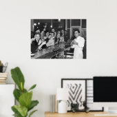 Verbod, Bar Cart, Zwart-wit  Poster (Thuiskantoor)