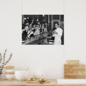 Verbod, Bar Cart, Zwart-wit  Poster (Keuken)