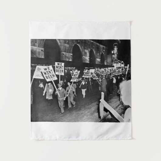  Verbod Bier, we willen Bier, Historisch Wandkleed (Voorkant)