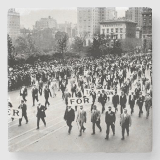 Verbod Bier, we willen Bier Verbod Stenen Onderzetter (Voorkant)