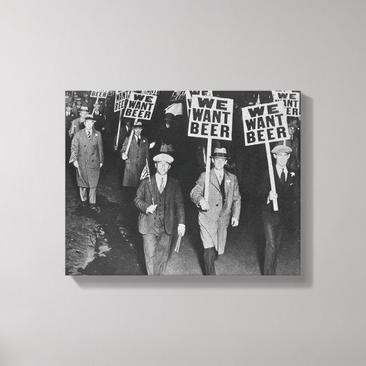  Verbod Bier, willen wij Bier, Bierkunst Canvas Afdruk (Voorkant)