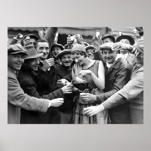 Verbod, Bier, Zwart-wit,  Poster (Voorkant)