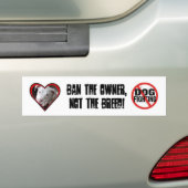 Verbod de eigenaar, niet de Breed. Bumpersticker (Op auto)