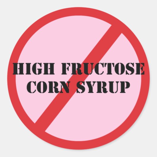 Verbod hoge fructose corn Syrup sticker (Voorkant)