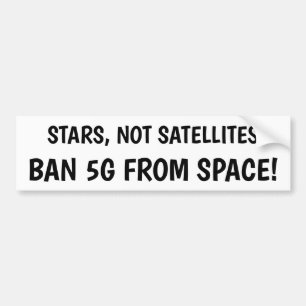 Verbod op 5G uit de ruimte-bumpersticker Bumpersticker
