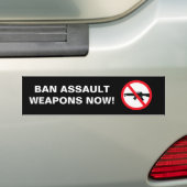 Verbod op asfaltwapens bumpersticker (Op auto)
