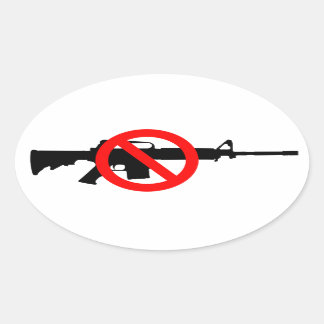 Verbod op asfaltwapens ovale sticker