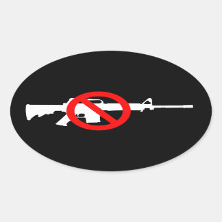 Verbod op asfaltwapens ovale sticker